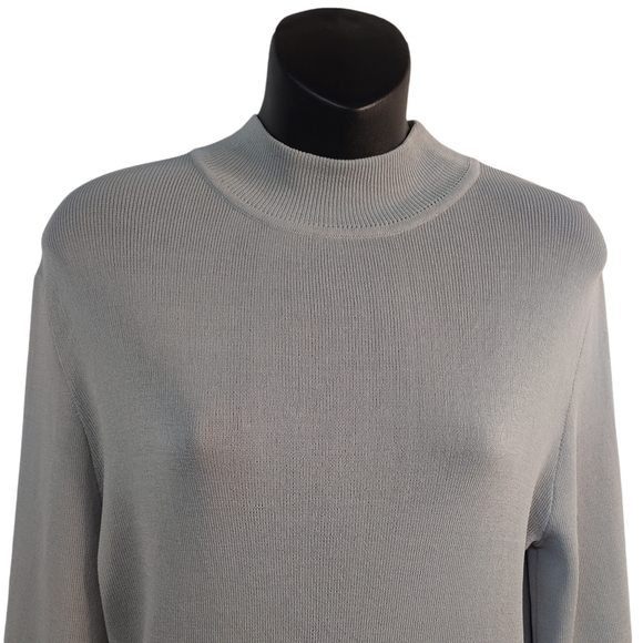 Fate by LFD Sweater Women's Gray Split Tie Sleeve Sweater Sz L NWT - Picture 4 of 10